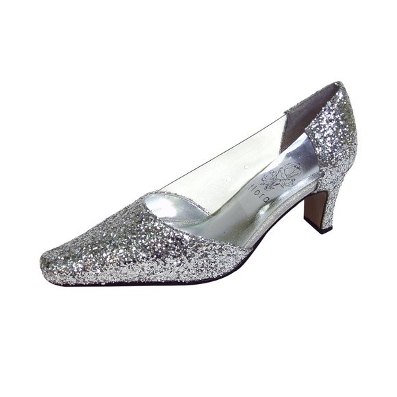 wide silver dress shoes